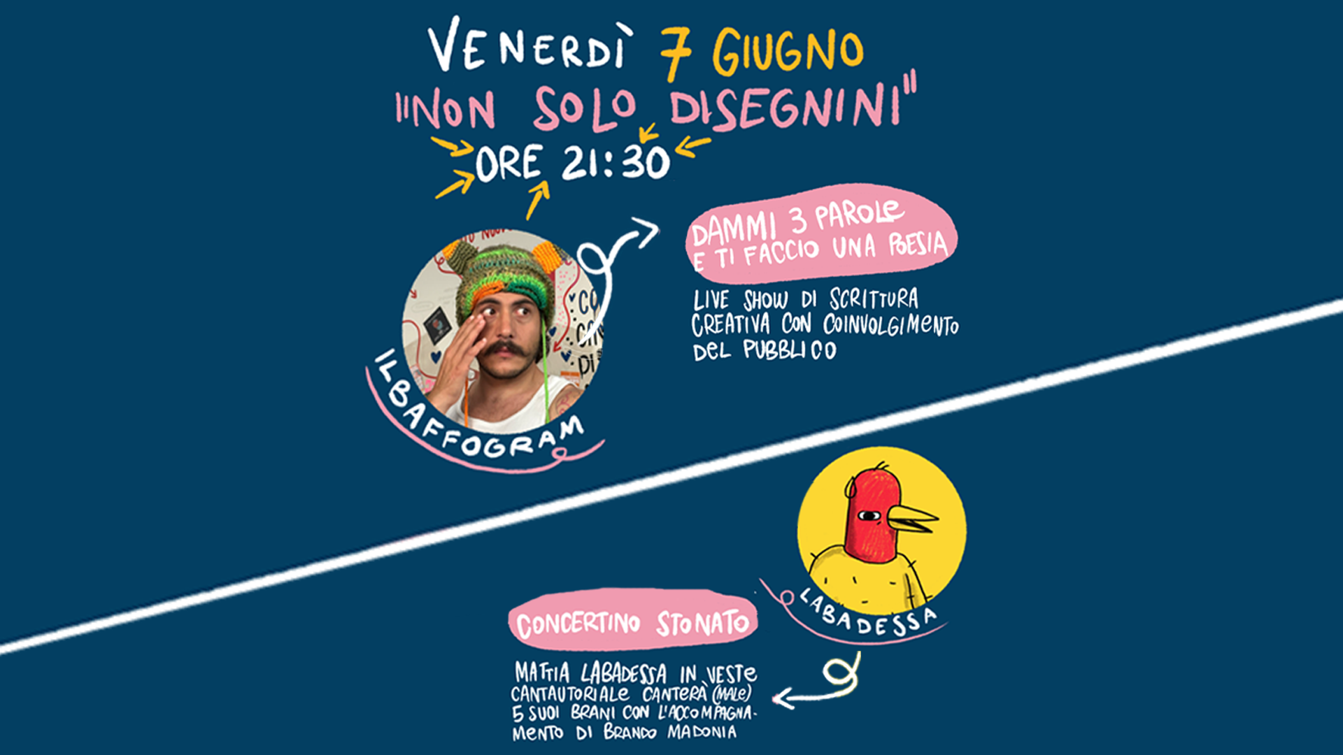 Non solo disegnini con Giulio Mosca e Mattia Labadessa