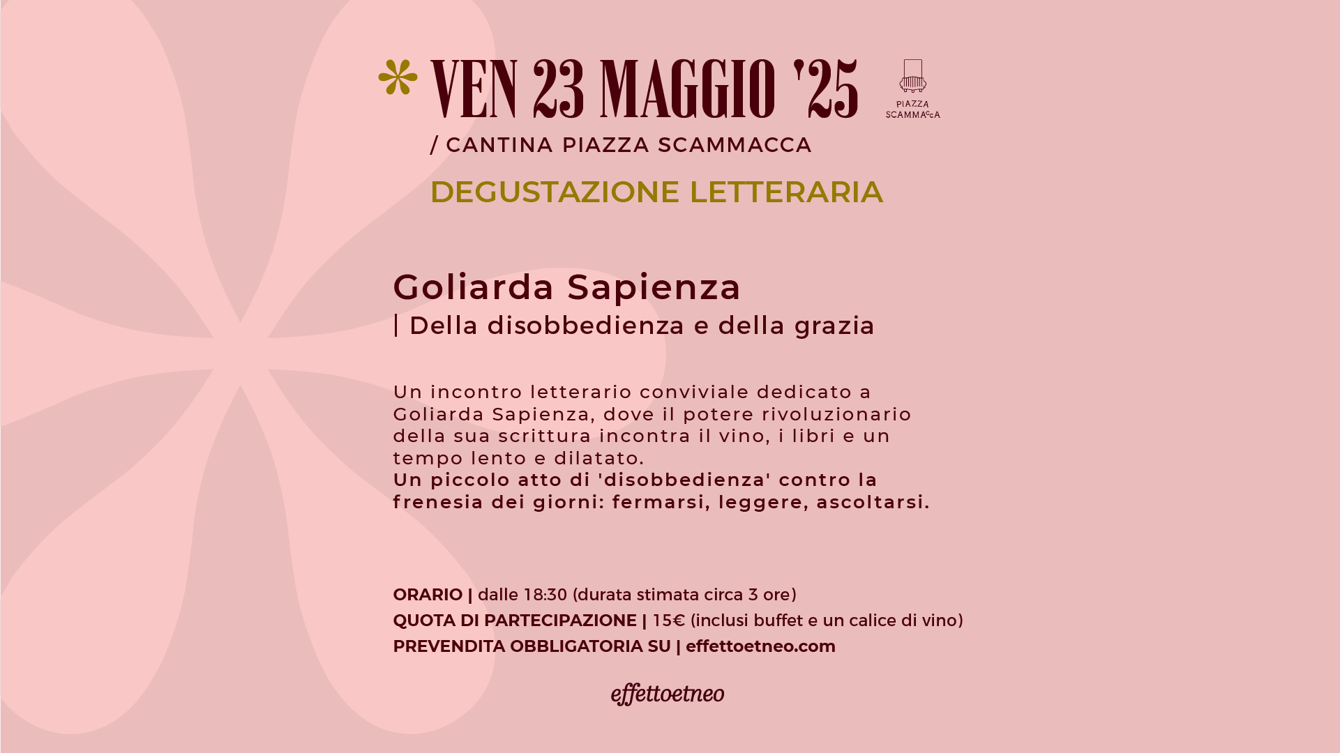 EffettoEtneo - Degustazione Letteraria